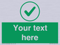 IV7137: Custom green background, green tick in circle sign