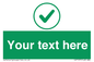 IV7137: Custom green background, green tick in circle sign