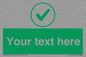 IV7137: Custom green background, green tick in circle sign