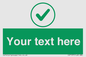 IV7137: Custom green background, green tick in circle sign