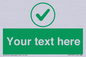 IV7137: Custom green background, green tick in circle sign