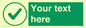 IV7137: Custom green background, green tick in circle sign