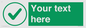 IV7137: Custom green background, green tick in circle sign