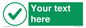 IV7137: Custom green background, green tick in circle sign