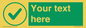 IV7137: Custom green background, green tick in circle sign
