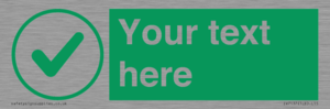 IV7137: Custom green background, green tick in circle sign