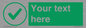 IV7137: Custom green background, green tick in circle sign