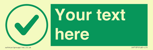 IV7137: Custom green background, green tick in circle sign