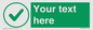 IV7137: Custom green background, green tick in circle sign