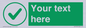 IV7137: Custom green background, green tick in circle sign
