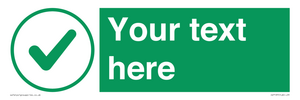 IV7137: Custom green background, green tick in circle sign
