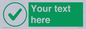 IV7137: Custom green background, green tick in circle sign