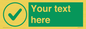 IV7137: Custom green background, green tick in circle sign