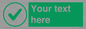 IV7137: Custom green background, green tick in circle sign
