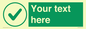 IV7137: Custom green background, green tick in circle sign