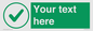 IV7137: Custom green background, green tick in circle sign