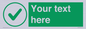 IV7137: Custom green background, green tick in circle sign