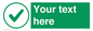 IV7137: Custom green background, green tick in circle sign