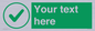 IV7137: Custom green background, green tick in circle sign