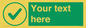 IV7137: Custom green background, green tick in circle sign