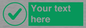 IV7137: Custom green background, green tick in circle sign