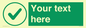 IV7137: Custom green background, green tick in circle sign
