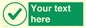 IV7137: Custom green background, green tick in circle sign