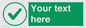 IV7137: Custom green background, green tick in circle sign