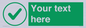 IV7137: Custom green background, green tick in circle sign