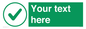 IV7137: Custom green background, green tick in circle sign