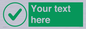 IV7137: Custom green background, green tick in circle sign