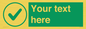 IV7137: Custom green background, green tick in circle sign