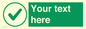 IV7137: Custom green background, green tick in circle sign