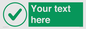 IV7137: Custom green background, green tick in circle sign