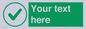 IV7137: Custom green background, green tick in circle sign