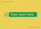 IV7137: Custom green background, green tick in circle sign