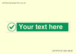 IV7137: Custom green background, green tick in circle sign