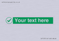 IV7137: Custom green background, green tick in circle sign