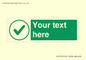 IV7137: Custom green background, green tick in circle sign