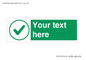 IV7137: Custom green background, green tick in circle sign