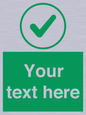 IV7137: Custom green background, green tick in circle sign