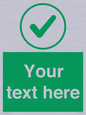 IV7137: Custom green background, green tick in circle sign