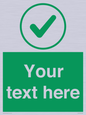 IV7137: Custom green background, green tick in circle sign