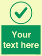IV7137: Custom green background, green tick in circle sign