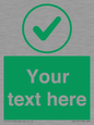 IV7137: Custom green background, green tick in circle sign