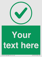 IV7137: Custom green background, green tick in circle sign
