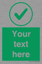 IV7137: Custom green background, green tick in circle sign