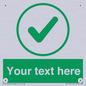 IV7137: Custom green background, green tick in circle sign