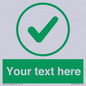 IV7137: Custom green background, green tick in circle sign