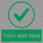 IV7137: Custom green background, green tick in circle sign
